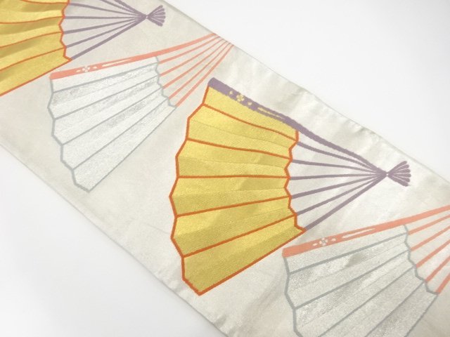 JAPANESE FUKURO OBI / WOVEN FOLDING FAN PATTERN